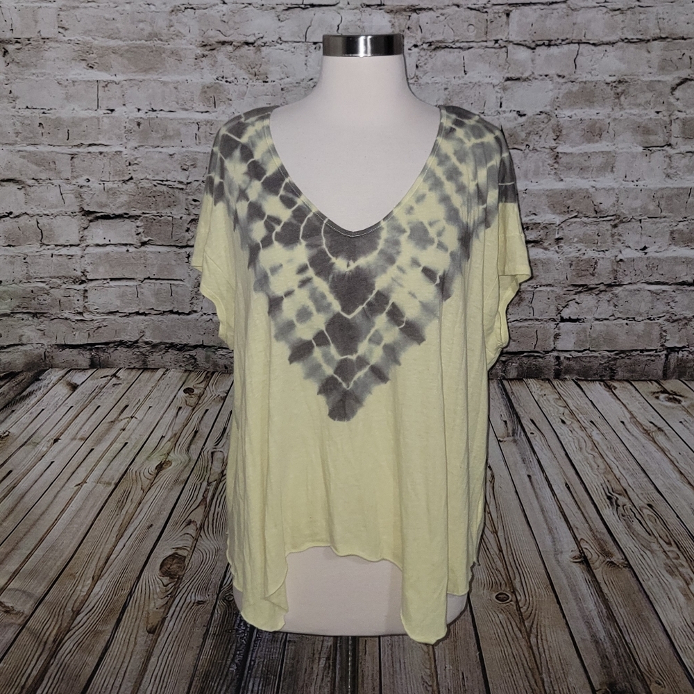 We The Free By Free People Top Size S Yellow/Charcoal